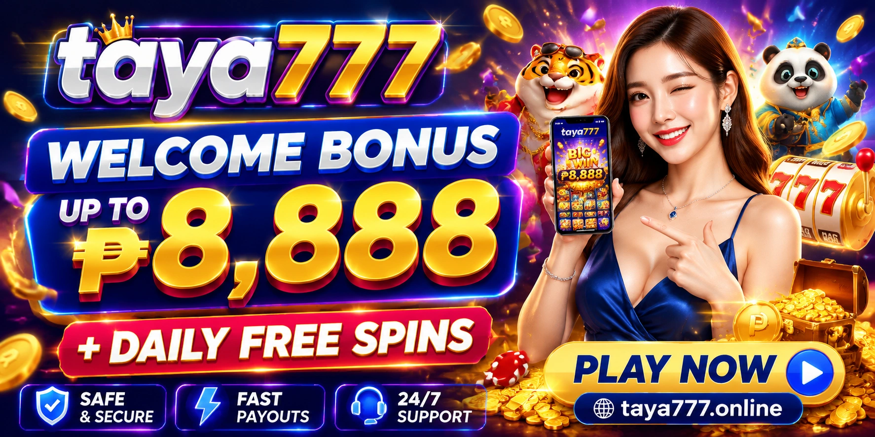 Taya777 game lobby showcase