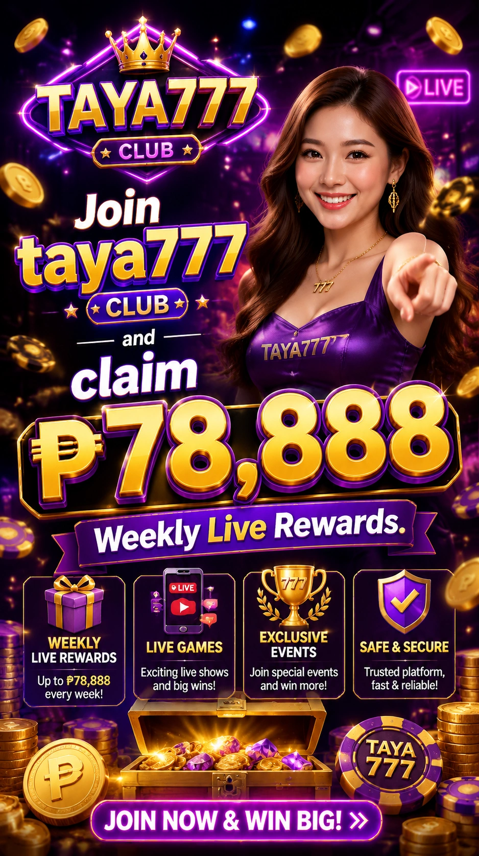 Taya777 live casino portrait 3