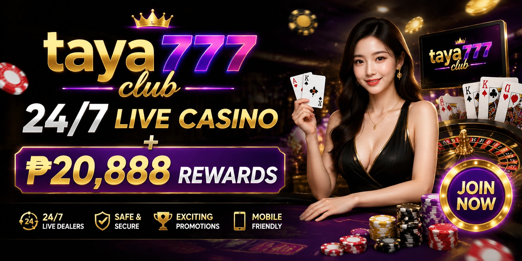 Taya777 live casino banner 2